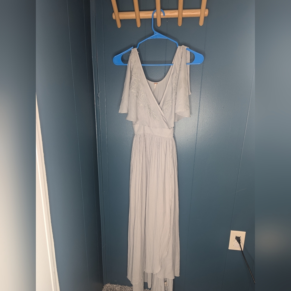 Free People Gray Wrap Women's Dress